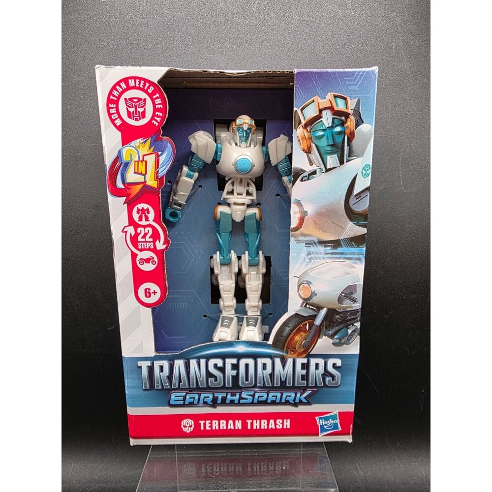 Transformers Earthspark Terran Thrash Action Figure 2-In-1 Toy Robot To Vehicle
